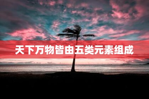 天下万物皆由五类元素组成