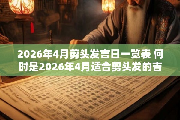 2026年4月剪头发吉日一览表 何时是2026年4月适合剪头发的吉日有哪些日期可供选择 2026年4月剪头发吉日一览表 何时是2026年4月适合剪头发的吉日有哪些日期可供选择
