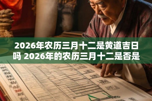 2026年农历三月十二是黄道吉日吗 2026年的农历三月十二是否是黄道吉日