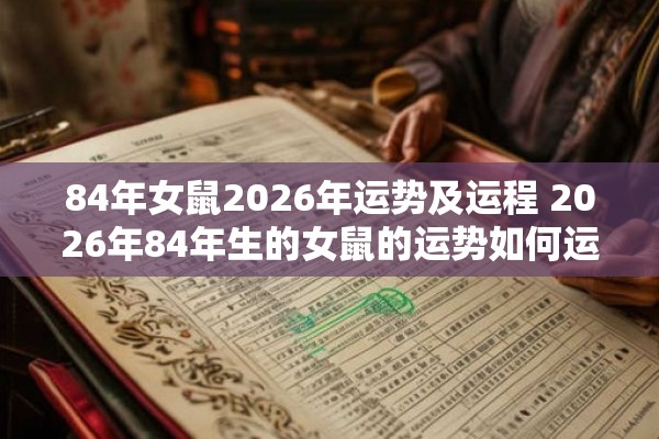 84年女鼠2026年运势及运程 2026年84年生的女鼠的运势如何运程会怎样