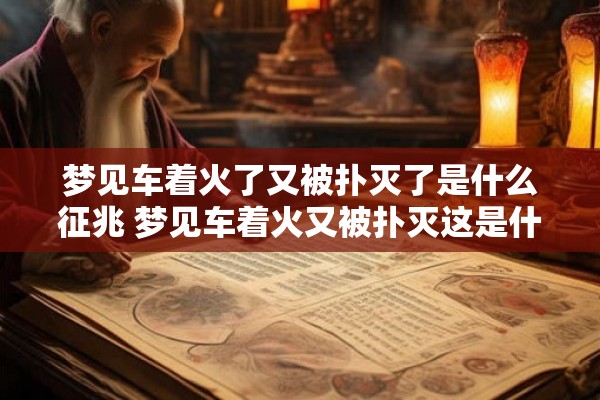 梦见车着火了又被扑灭了是什么征兆 梦见车着火又被扑灭这是什么预示