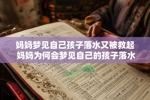 妈妈梦见自己孩子落水又被救起 妈妈为何会梦见自己的孩子落水又为何会被救起