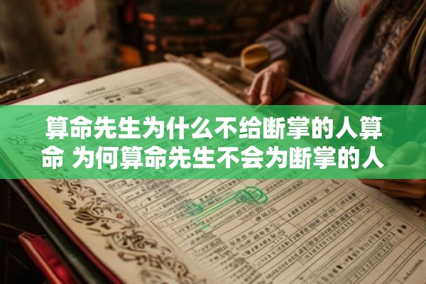 算命先生为什么不给断掌的人算命 为何算命先生不会为断掌的人算命 算命先生为什么不给断掌的人算命 为何算命先生不会为断掌的人算命