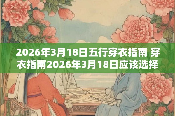 2026年3月18日五行穿衣指南 穿衣指南2026年3月18日应该选择哪种五行属性的服饰 2026年3月18日五行穿衣指南 穿衣指南2026年3月18日应该选择哪种五行属性的服饰