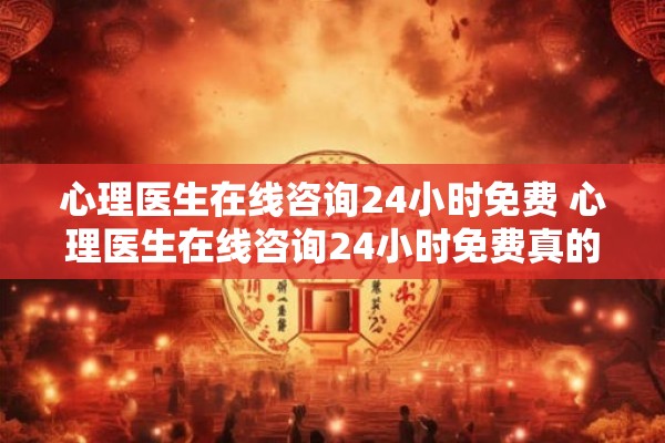 心理医生在线咨询24小时免费 心理医生在线咨询24小时免费真的可以随时找到心理医生咨询吗