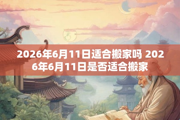 2026年6月11日适合搬家吗 2026年6月11日是否适合搬家