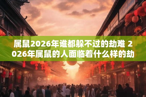 属鼠2026年谁都躲不过的劫难 2026年属鼠的人面临着什么样的劫难谁也无法逃避