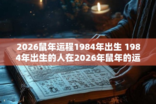 2026鼠年运程1984年出生 1984年出生的人在2026年鼠年的运程如何 2026鼠年运程1984年出生 1984年出生的人在2026年鼠年的运程如何