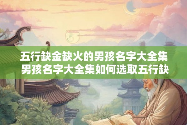 五行缺金缺火的男孩名字大全集 男孩名字大全集如何选取五行缺金缺火的名字 五行缺金缺火的男孩名字大全集 男孩名字大全集如何选取五行缺金缺火的名字