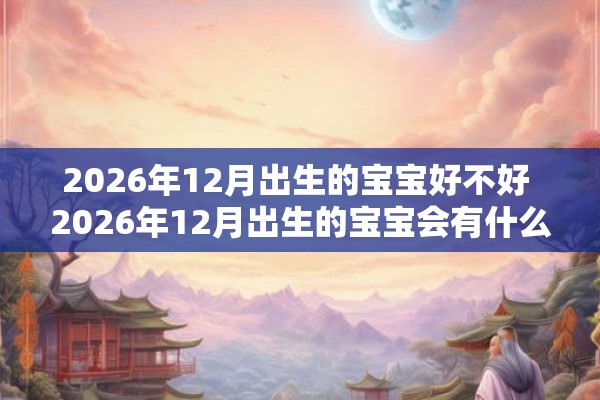2026年12月出生的宝宝好不好 2026年12月出生的宝宝会有什么特点和优势吗
