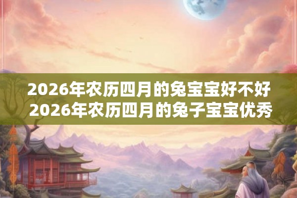 2026年农历四月的兔宝宝好不好 2026年农历四月的兔子宝宝优秀与否 2026年农历四月的兔宝宝好不好 2026年农历四月的兔子宝宝优秀与否