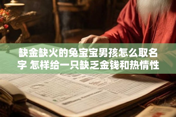 缺金缺火的兔宝宝男孩怎么取名字 怎样给一只缺乏金钱和热情性别为男的兔宝宝取名