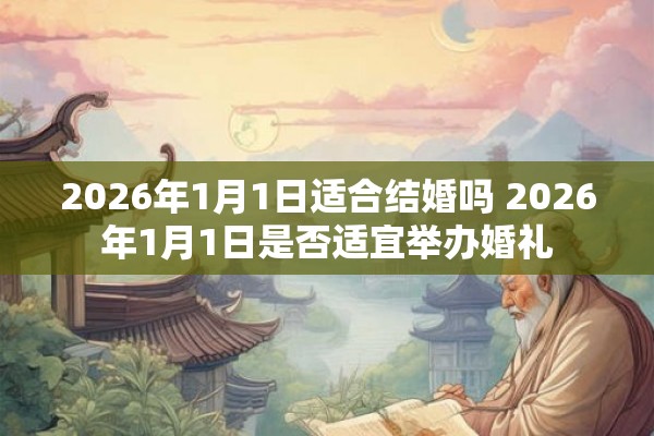 2026年1月1日适合结婚吗 2026年1月1日是否适宜举办婚礼