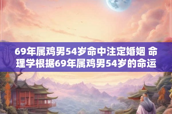 69年属鸡男54岁命中注定婚姻 命理学根据69年属鸡男54岁的命运他的婚姻将会如何 69年属鸡男54岁命中注定婚姻 命理学根据69年属鸡男54岁的命运他的婚姻将会如何