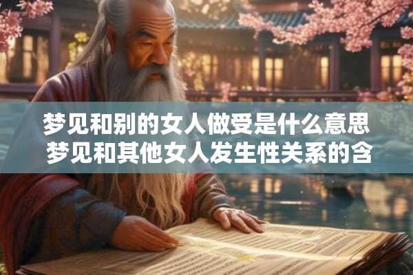 梦见和别的女人做受是什么意思 梦见和其他女人发生性关系的含义是什么
