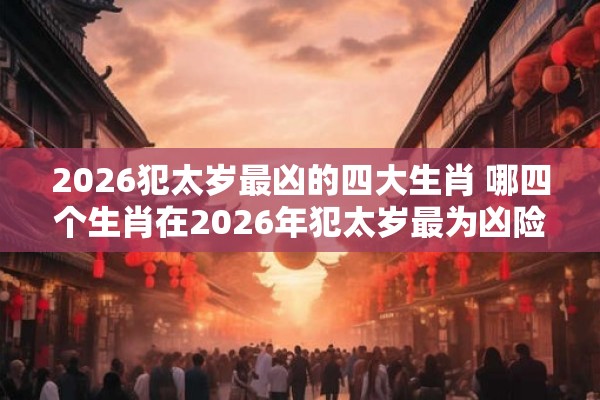 2026犯太岁最凶的四大生肖 哪四个生肖在2026年犯太岁最为凶险