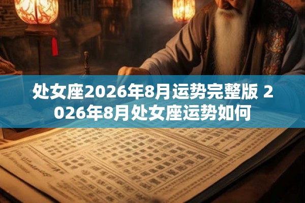 处女座2026年8月运势完整版 2026年8月处女座运势如何