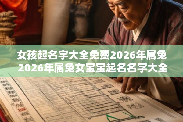 女孩起名字大全免费2026年属兔 2026年属兔女宝宝起名名字大全免费提供有哪些好听的女孩名字推荐