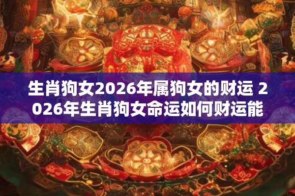 生肖狗女2026年属狗女的财运 2026年生肖狗女命运如何财运能否顺利