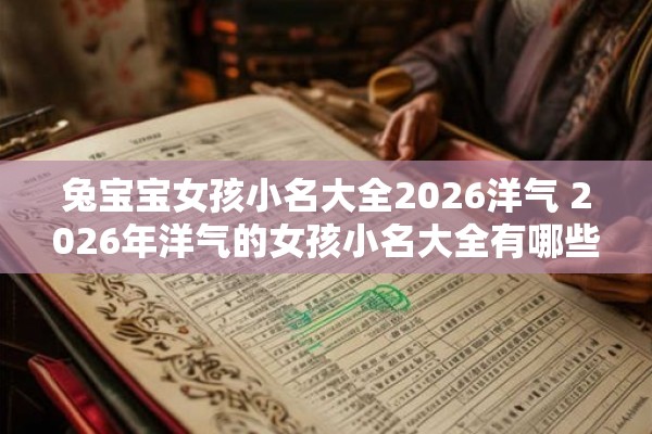 兔宝宝女孩小名大全2026洋气 2026年洋气的女孩小名大全有哪些适合兔宝宝的