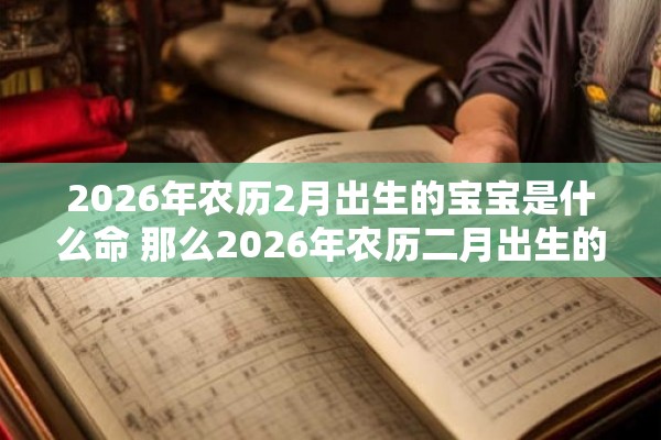 2026年农历2月出生的宝宝是什么命 那么2026年农历二月出生的宝宝属于什么命呢