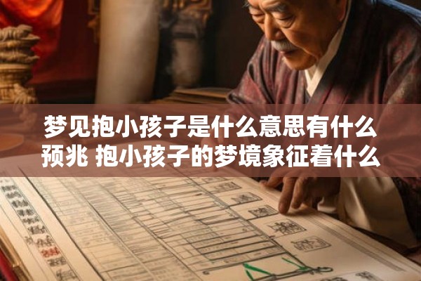 梦见抱小孩子是什么意思有什么预兆 抱小孩子的梦境象征着什么是否有特殊的预示意义