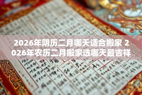 2026年阴历二月哪天适合搬家 2026年农历二月搬家选哪天最吉祥 2026年阴历二月哪天适合搬家 2026年农历二月搬家选哪天最吉祥