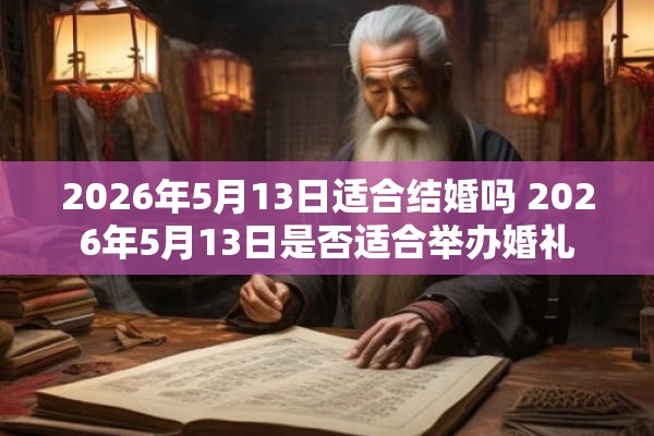 2026年5月13日适合结婚吗 2026年5月13日是否适合举办婚礼