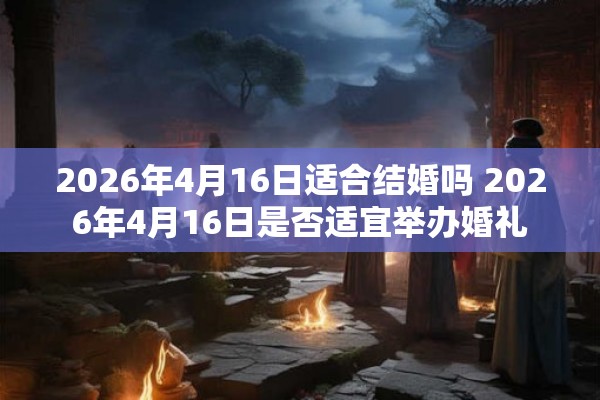 2026年4月16日适合结婚吗 2026年4月16日是否适宜举办婚礼
