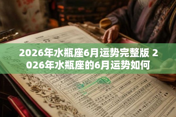 2026年水瓶座6月运势完整版 2026年水瓶座的6月运势如何
