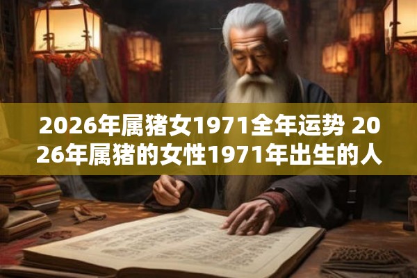 2026年属猪女1971全年运势 2026年属猪的女性1971年出生的人全年运势如何