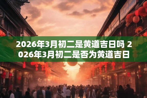 2026年3月初二是黄道吉日吗 2026年3月初二是否为黄道吉日