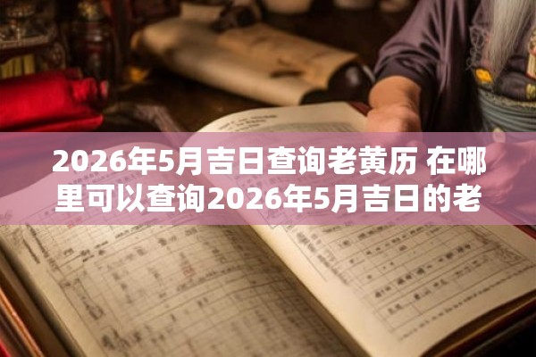 2026年5月吉日查询老黄历 在哪里可以查询2026年5月吉日的老黄历