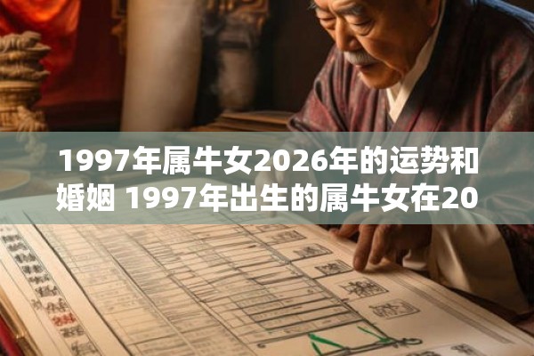 1997年属牛女2026年的运势和婚姻 1997年出生的属牛女在2026年的运势和婚姻方面会有怎样的表现