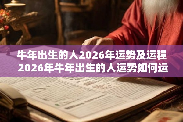 牛年出生的人2026年运势及运程 2026年牛年出生的人运势如何运程如何