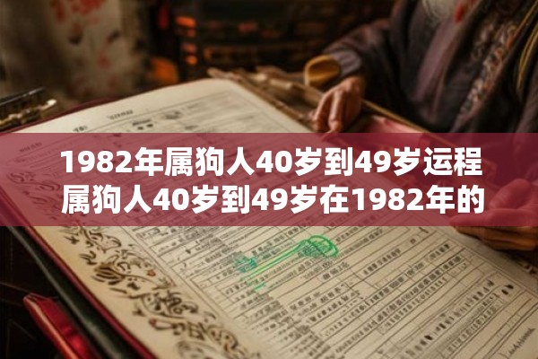 1982年属狗人40岁到49岁运程 属狗人40岁到49岁在1982年的运势如何 1982年属狗人40岁到49岁运程 属狗人40岁到49岁在1982年的运势如何