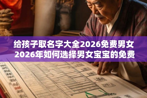 给孩子取名字大全2026免费男女 2026年如何选择男女宝宝的免费取名大全
