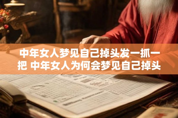 中年女人梦见自己掉头发一抓一把 中年女人为何会梦见自己掉头发一抓一把