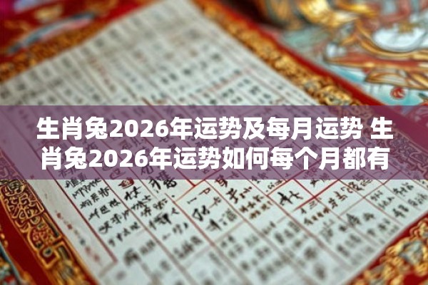 生肖兔2026年运势及每月运势 生肖兔2026年运势如何每个月都有什么运势
