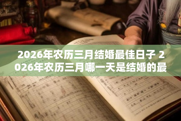 2026年农历三月结婚最佳日子 2026年农历三月哪一天是结婚的最佳日子 2026年农历三月结婚最佳日子 2026年农历三月哪一天是结婚的最佳日子