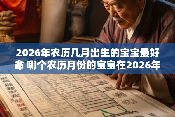 2026年农历几月出生的宝宝最好命 哪个农历月份的宝宝在2026年出生最有好命