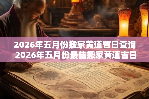 2026年五月份搬家黄道吉日查询 2026年五月份最佳搬家黄道吉日是哪天 2026年五月份搬家黄道吉日查询 2026年五月份最佳搬家黄道吉日是哪天