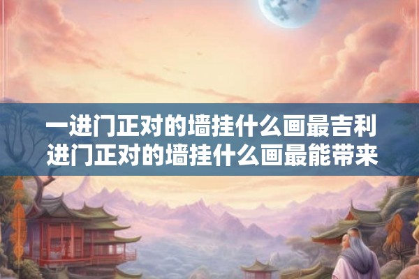 一进门正对的墙挂什么画最吉利 进门正对的墙挂什么画最能带来好运