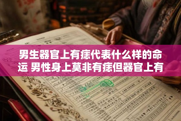 男生器官上有痣代表什么样的命运 男性身上莫非有痣但器官上有痣代表什么命运