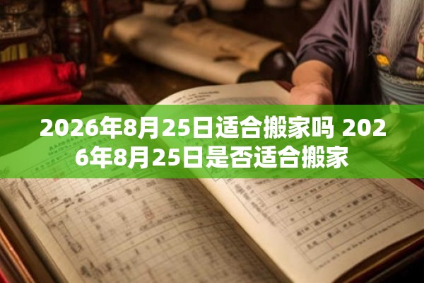 2026年8月25日适合搬家吗 2026年8月25日是否适合搬家