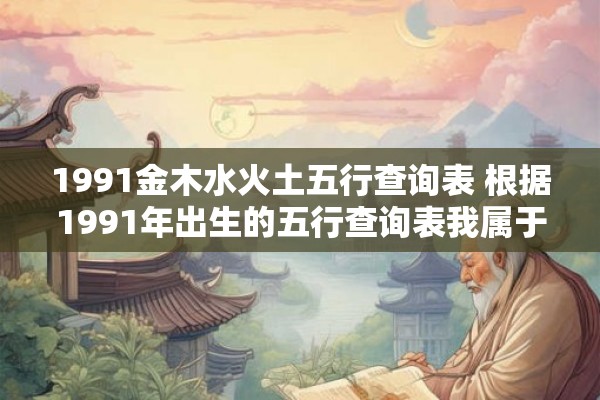 1991金木水火土五行查询表 根据1991年出生的五行查询表我属于哪个五行