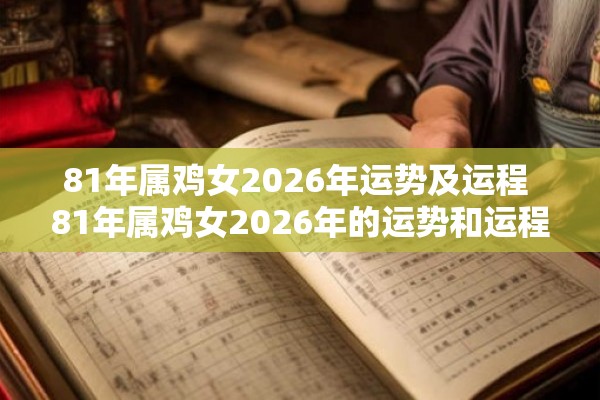 81年属鸡女2026年运势及运程 81年属鸡女2026年的运势和运程如何