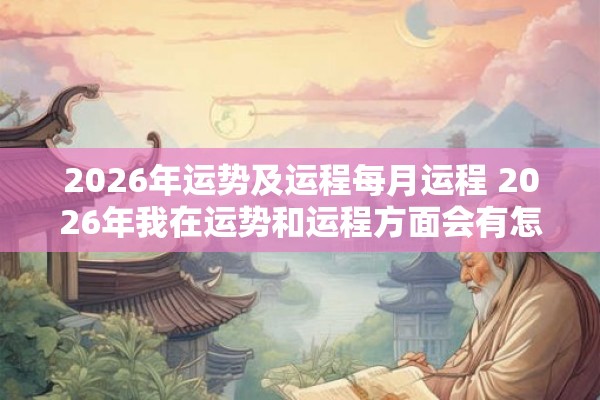 2026年运势及运程每月运程 2026年我在运势和运程方面会有怎样的表现每个月的运程又会如何呢