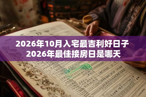 2026年10月入宅最吉利好日子 2026年最佳接房日是哪天