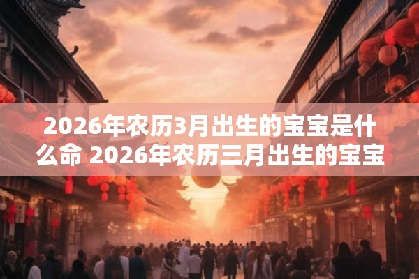 2026年农历3月出生的宝宝是什么命 2026年农历三月出生的宝宝属什么生肖命
